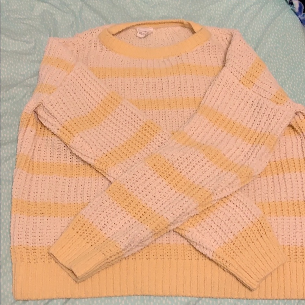 A striped sweater that’s yellow